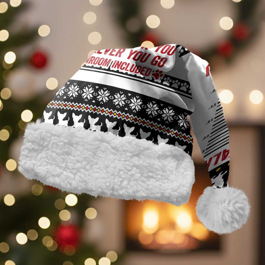 Chihuahua Personal Stalker Christmas Santa Hat Xmas Holiday Patterns - Wonder Print Shop