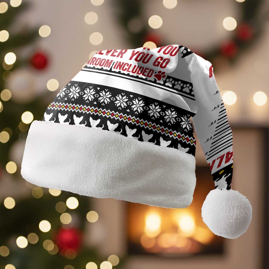 Chihuahua Personal Stalker Christmas Santa Hat Xmas Holiday Patterns - Wonder Print Shop