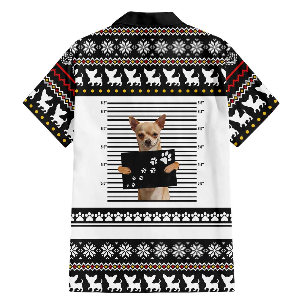 Chihuahua Personal Stalker Christmas Family Matching Long Sleeve Bodycon Dress and Hawaiian Shirt Xmas Holiday Patterns - Wonder Print Shop