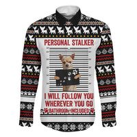 Chihuahua Personal Stalker Christmas Family Matching Long Sleeve Bodycon Dress and Hawaiian Shirt Xmas Holiday Patterns - Wonder Print Shop