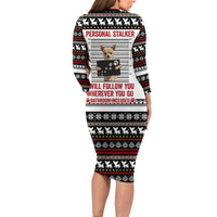 Chihuahua Personal Stalker Christmas Family Matching Long Sleeve Bodycon Dress and Hawaiian Shirt Xmas Holiday Patterns - Wonder Print Shop