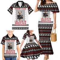Chihuahua Personal Stalker Christmas Family Matching Mermaid Dress and Hawaiian Shirt Xmas Holiday Patterns - Wonder Print Shop