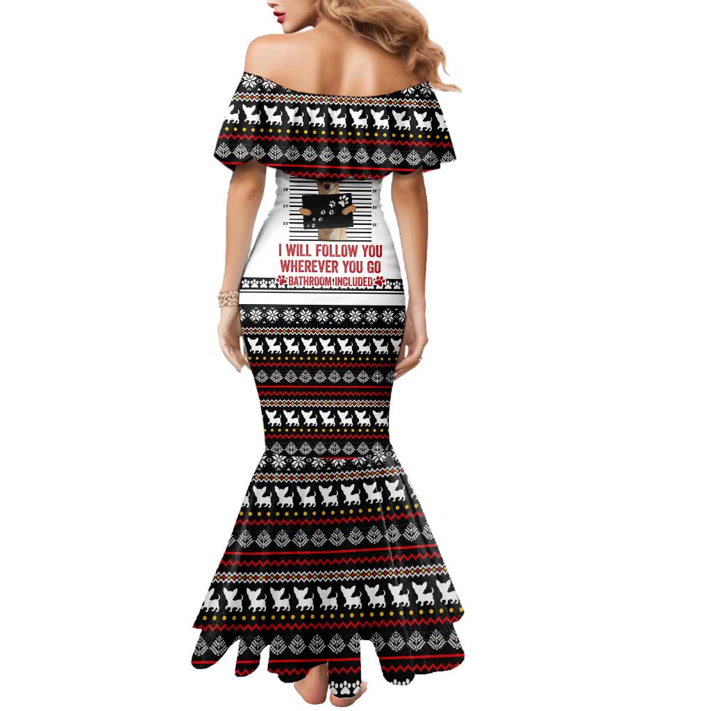 Chihuahua Personal Stalker Christmas Family Matching Mermaid Dress and Hawaiian Shirt Xmas Holiday Patterns - Wonder Print Shop