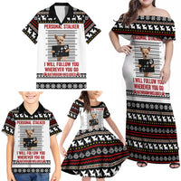 Chihuahua Personal Stalker Christmas Family Matching Off Shoulder Maxi Dress and Hawaiian Shirt Xmas Holiday Patterns - Wonder Print Shop