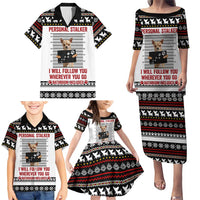 Chihuahua Personal Stalker Christmas Family Matching Puletasi and Hawaiian Shirt Xmas Holiday Patterns - Wonder Print Shop