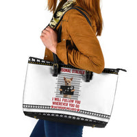 Chihuahua Personal Stalker Christmas Leather Tote Bag Xmas Holiday Patterns - Wonder Print Shop