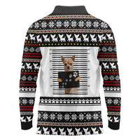 Chihuahua Personal Stalker Christmas Long Sleeve Polo Shirt Xmas Holiday Patterns - Wonder Print Shop