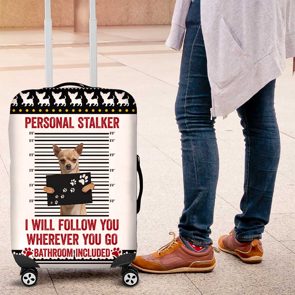Chihuahua Personal Stalker Christmas Luggage Cover Xmas Holiday Patterns - Wonder Print Shop