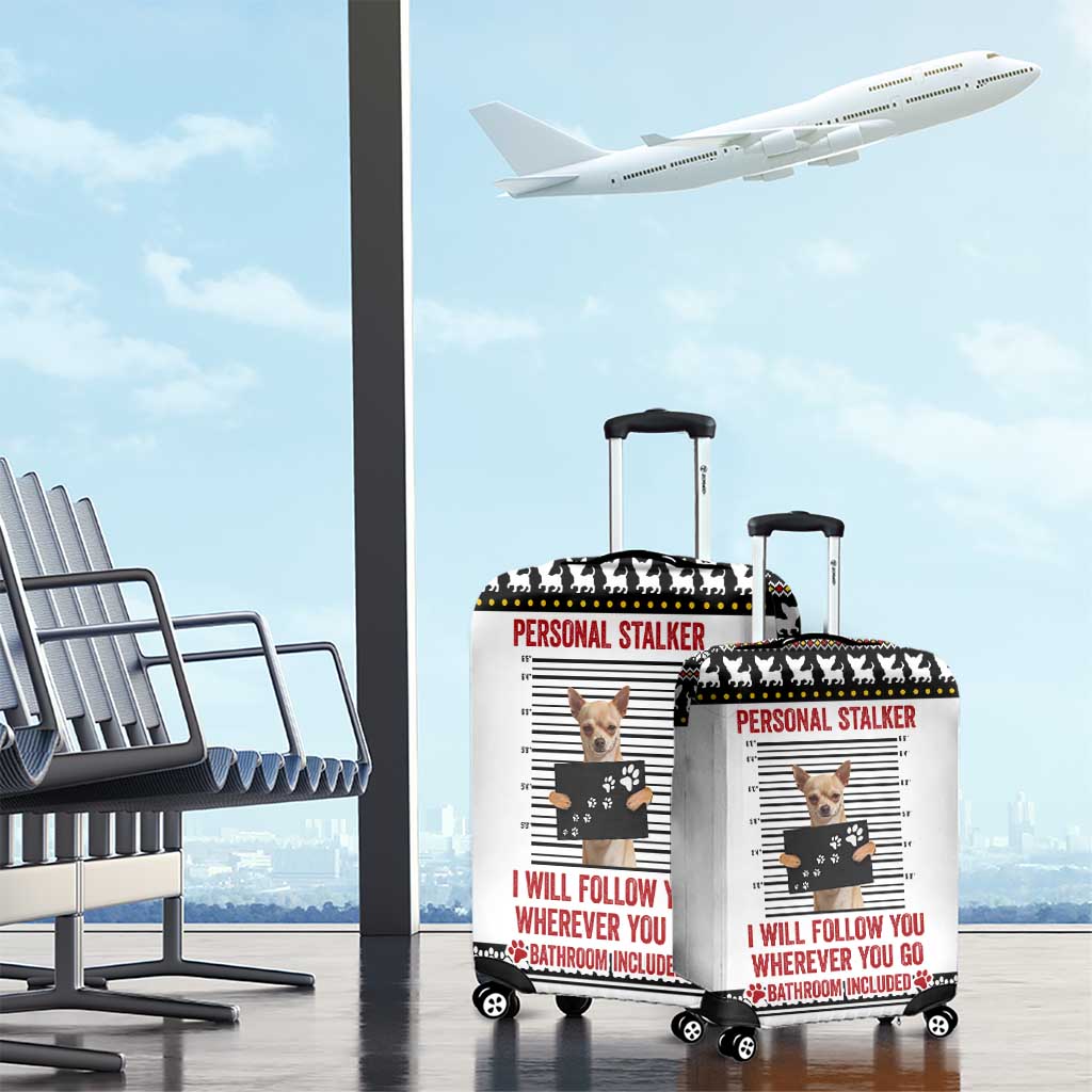 Chihuahua Personal Stalker Christmas Luggage Cover Xmas Holiday Patterns - Wonder Print Shop