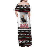 Chihuahua Personal Stalker Christmas Off Shoulder Maxi Dress Xmas Holiday Patterns - Wonder Print Shop