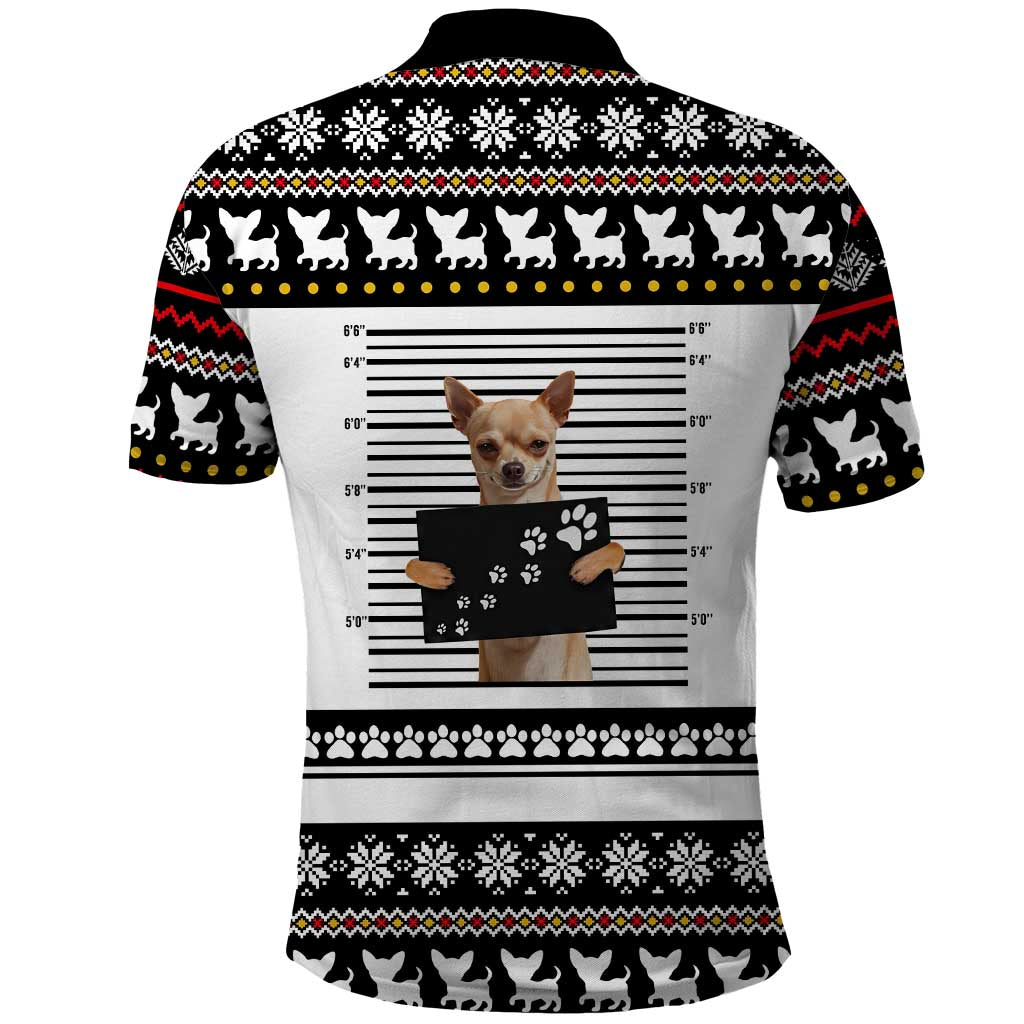 Chihuahua Personal Stalker Christmas Polo Shirt Xmas Holiday Patterns - Wonder Print Shop