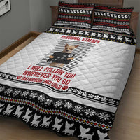 Chihuahua Personal Stalker Christmas Quilt Bed Set Xmas Holiday Patterns - Wonder Print Shop