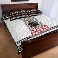 Chihuahua Personal Stalker Christmas Quilt Bed Set Xmas Holiday Patterns - Wonder Print Shop