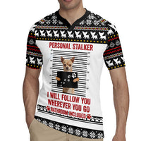 Chihuahua Personal Stalker Christmas Rugby Jersey Xmas Holiday Patterns - Wonder Print Shop