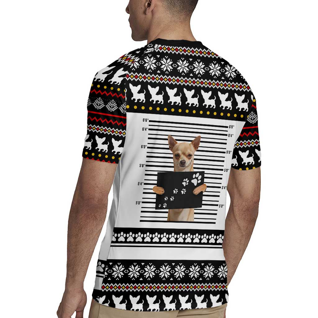 Chihuahua Personal Stalker Christmas Rugby Jersey Xmas Holiday Patterns - Wonder Print Shop
