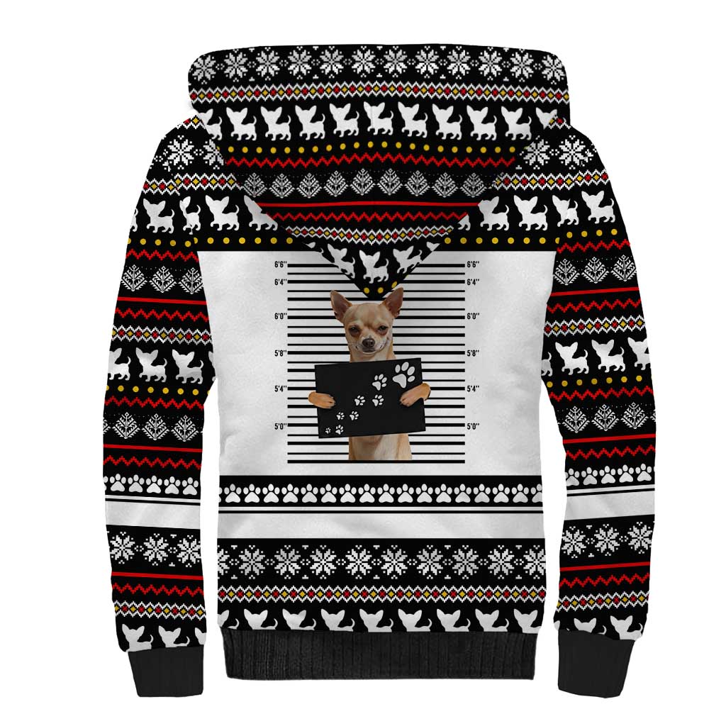 Chihuahua Personal Stalker Christmas Sherpa Hoodie Xmas Holiday Patterns - Wonder Print Shop
