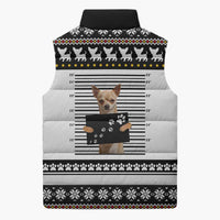 Chihuahua Personal Stalker Christmas Sleeveless Puffer Jacket Xmas Holiday Patterns - Wonder Print Shop