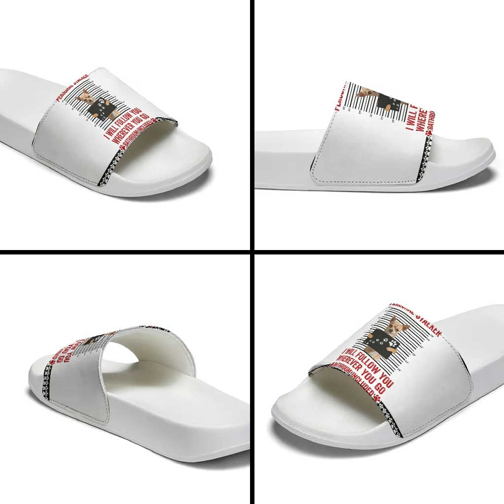 Chihuahua Personal Stalker Christmas Slide Sandals Xmas Holiday Patterns - Wonder Print Shop