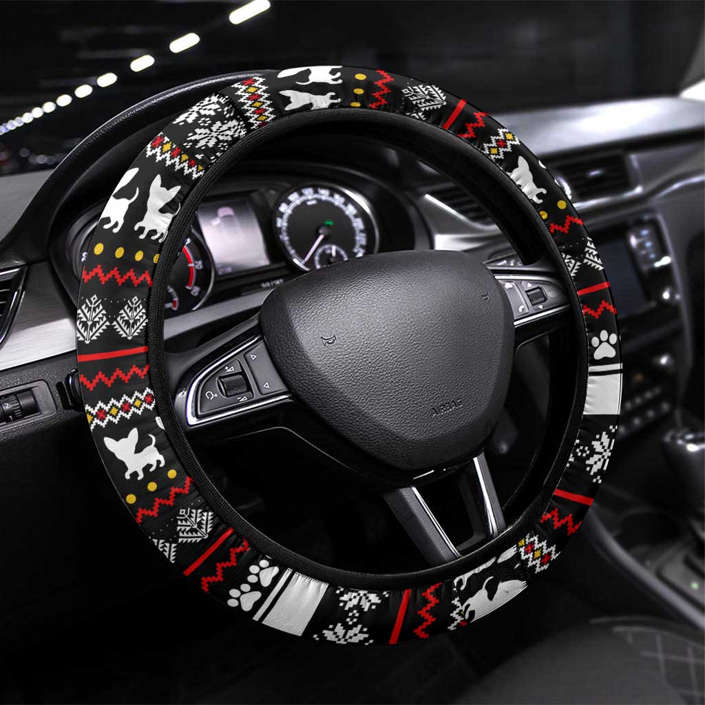 Chihuahua Personal Stalker Christmas Steering Wheel Cover Xmas Holiday Patterns - Wonder Print Shop