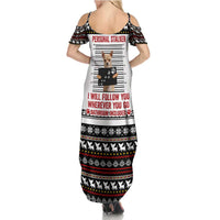 Chihuahua Personal Stalker Christmas Summer Maxi Dress Xmas Holiday Patterns - Wonder Print Shop