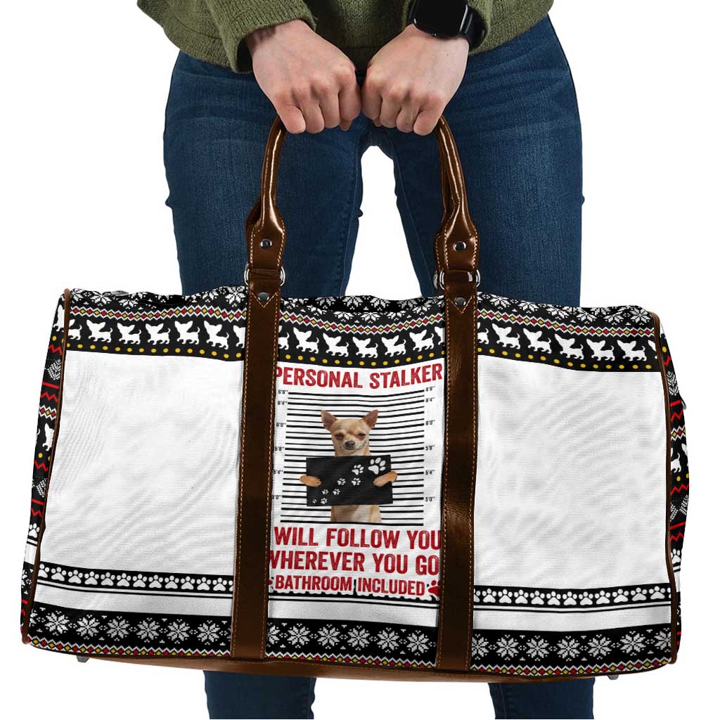 Chihuahua Personal Stalker Christmas Travel Bag Xmas Holiday Patterns - Wonder Print Shop