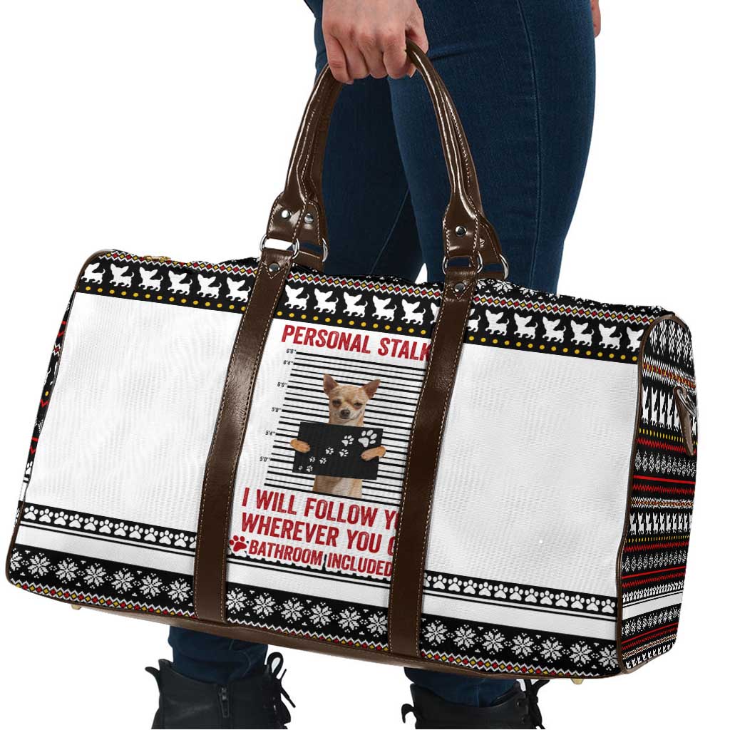 Chihuahua Personal Stalker Christmas Travel Bag Xmas Holiday Patterns - Wonder Print Shop