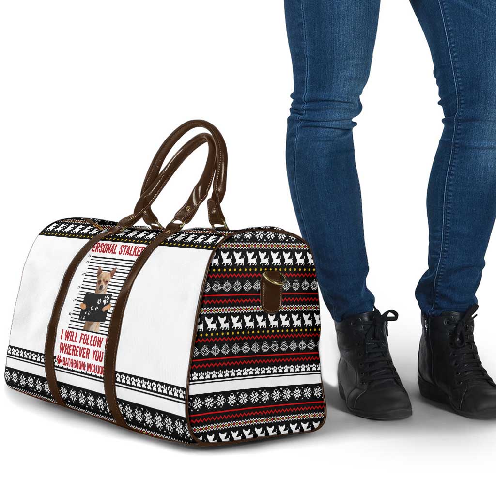 Chihuahua Personal Stalker Christmas Travel Bag Xmas Holiday Patterns - Wonder Print Shop