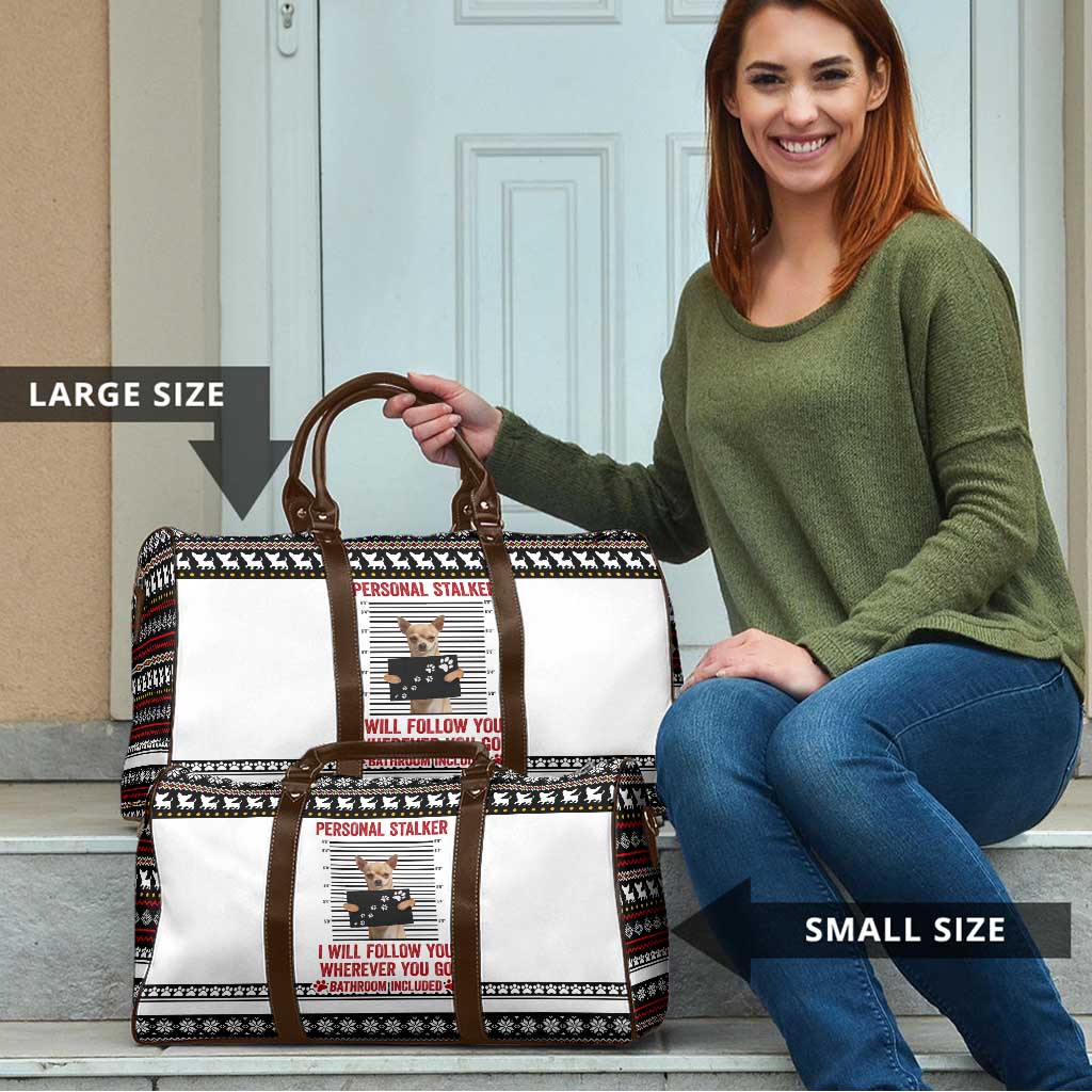 Chihuahua Personal Stalker Christmas Travel Bag Xmas Holiday Patterns - Wonder Print Shop