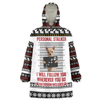 Chihuahua Personal Stalker Christmas Wearable Blanket Hoodie Xmas Holiday Patterns - Wonder Print Shop