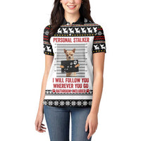 Chihuahua Personal Stalker Christmas Women Polo Shirt Xmas Holiday Patterns - Wonder Print Shop