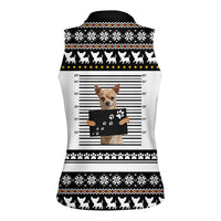 Chihuahua Personal Stalker Christmas Women Sleeveless Polo Shirt Xmas Holiday Patterns - Wonder Print Shop