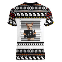 Chihuahua Personal Stalker Christmas Women V-Neck T-Shirt Xmas Holiday Patterns - Wonder Print Shop