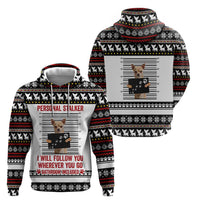 Chihuahua Personal Stalker Christmas Zip Hoodie Xmas Holiday Patterns - Wonder Print Shop