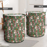 Chihuahua Santa Clau Christmas Laundry Basket Xmas Holiday Patterns - Wonder Print Shop