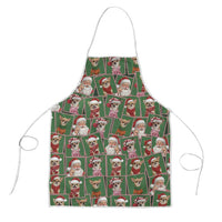 Chihuahua Santa Clau Christmas Apron Xmas Holiday Patterns - Wonder Print Shop