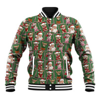 Chihuahua Santa Clau Christmas Baseball Jacket Xmas Holiday Patterns - Wonder Print Shop