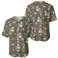 Chihuahua Santa Clau Christmas Baseball Jersey Xmas Holiday Patterns - Wonder Print Shop