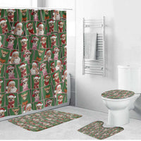 Chihuahua Santa Clau Christmas Bathroom Set Xmas Holiday Patterns - Wonder Print Shop