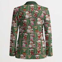Chihuahua Santa Clau Christmas Blazer Xmas Holiday Patterns - Wonder Print Shop