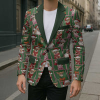Chihuahua Santa Clau Christmas Blazer Xmas Holiday Patterns - Wonder Print Shop