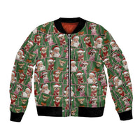 Chihuahua Santa Clau Christmas Bomber Jacket Xmas Holiday Patterns - Wonder Print Shop