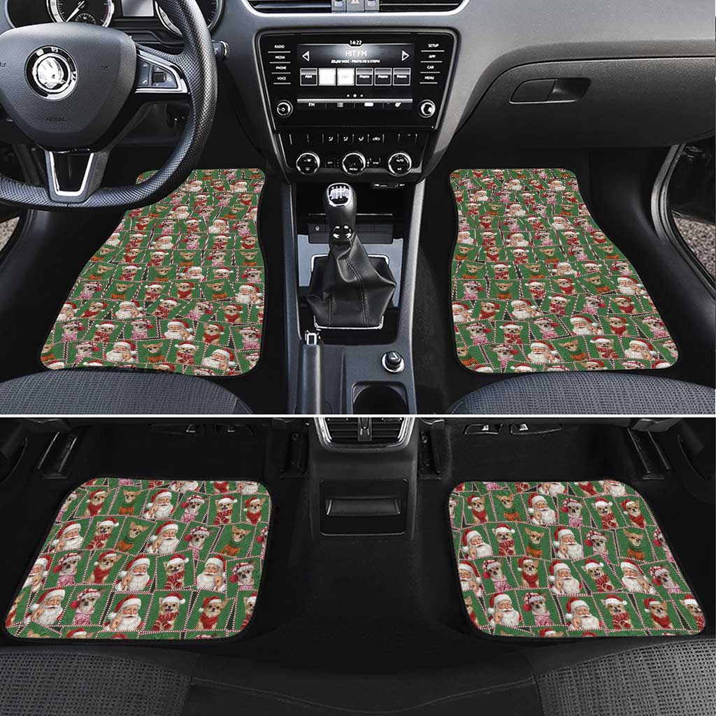 Chihuahua Santa Clau Christmas Car Mats Xmas Holiday Patterns - Wonder Print Shop