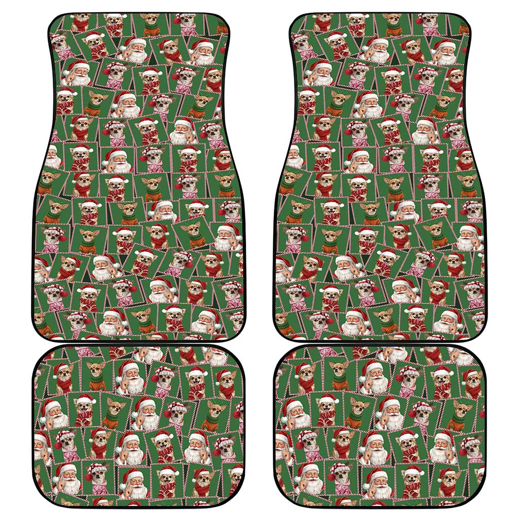 Chihuahua Santa Clau Christmas Car Mats Xmas Holiday Patterns - Wonder Print Shop