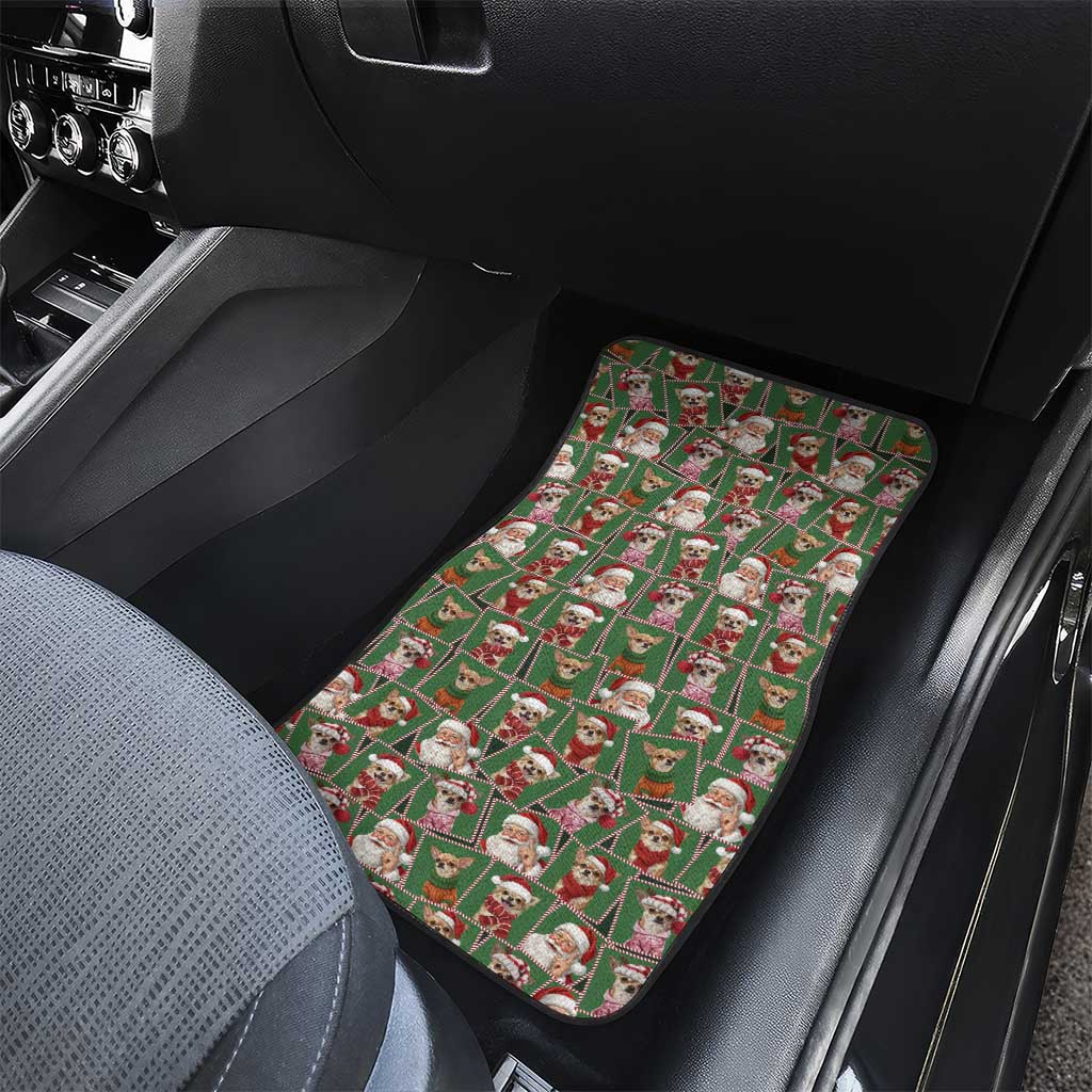 Chihuahua Santa Clau Christmas Car Mats Xmas Holiday Patterns - Wonder Print Shop