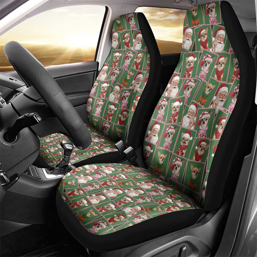 Chihuahua Santa Clau Christmas Car Seat Cover Xmas Holiday Patterns - Wonder Print Shop