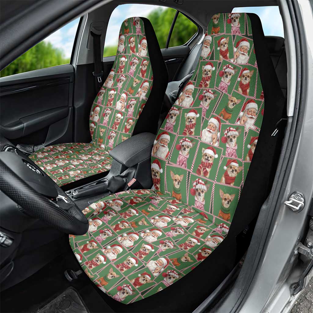 Chihuahua Santa Clau Christmas Car Seat Cover Xmas Holiday Patterns - Wonder Print Shop