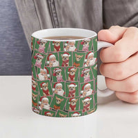 Chihuahua Santa Clau Christmas Ceramic Mug Xmas Holiday Patterns - Wonder Print Shop