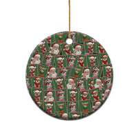 Chihuahua Santa Clau Christmas Ceramic Ornament Xmas Holiday Patterns - Wonder Print Shop