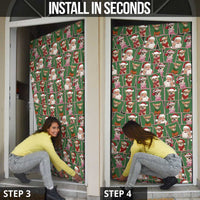 Chihuahua Santa Clau Christmas Door Cover Xmas Holiday Patterns - Wonder Print Shop