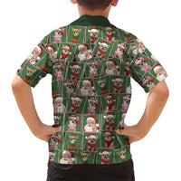 Chihuahua Santa Clau Christmas Family Matching Puletasi and Hawaiian Shirt Xmas Holiday Patterns - Wonder Print Shop